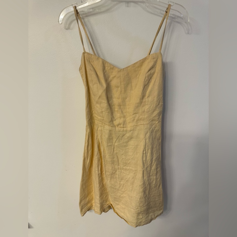 Yellow linen Dress XS/ 0
